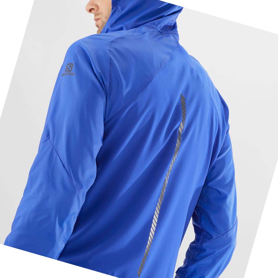 Salomon BONATTI CROSS WIND WINDBREAKERS Erkek Ceket Mavi | TR 3265FDN